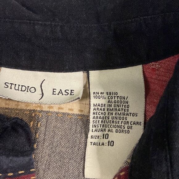 Vintage Studio Ease Plaid Button-up size M/L - Picture 2 of 9